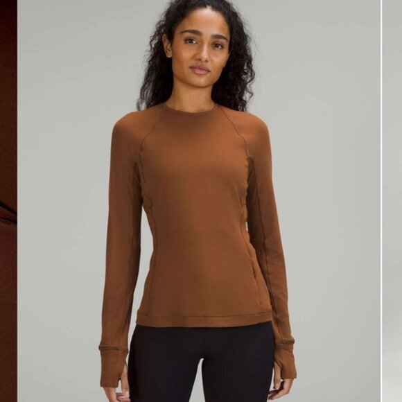 Lululemon Its Rulu Run Long Sleeve ShirtRoasted Brown Size 6 - Picture 1 of 15